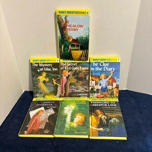 7 Nancy Drew Mystery Stories 3, 4, 6, 7, 8, 9, 10 Hardback Books Carolyn Keene